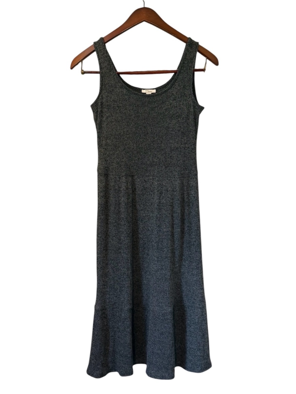 Daily Ritual Rib Knit Tank Top Tiered Dress Size XS